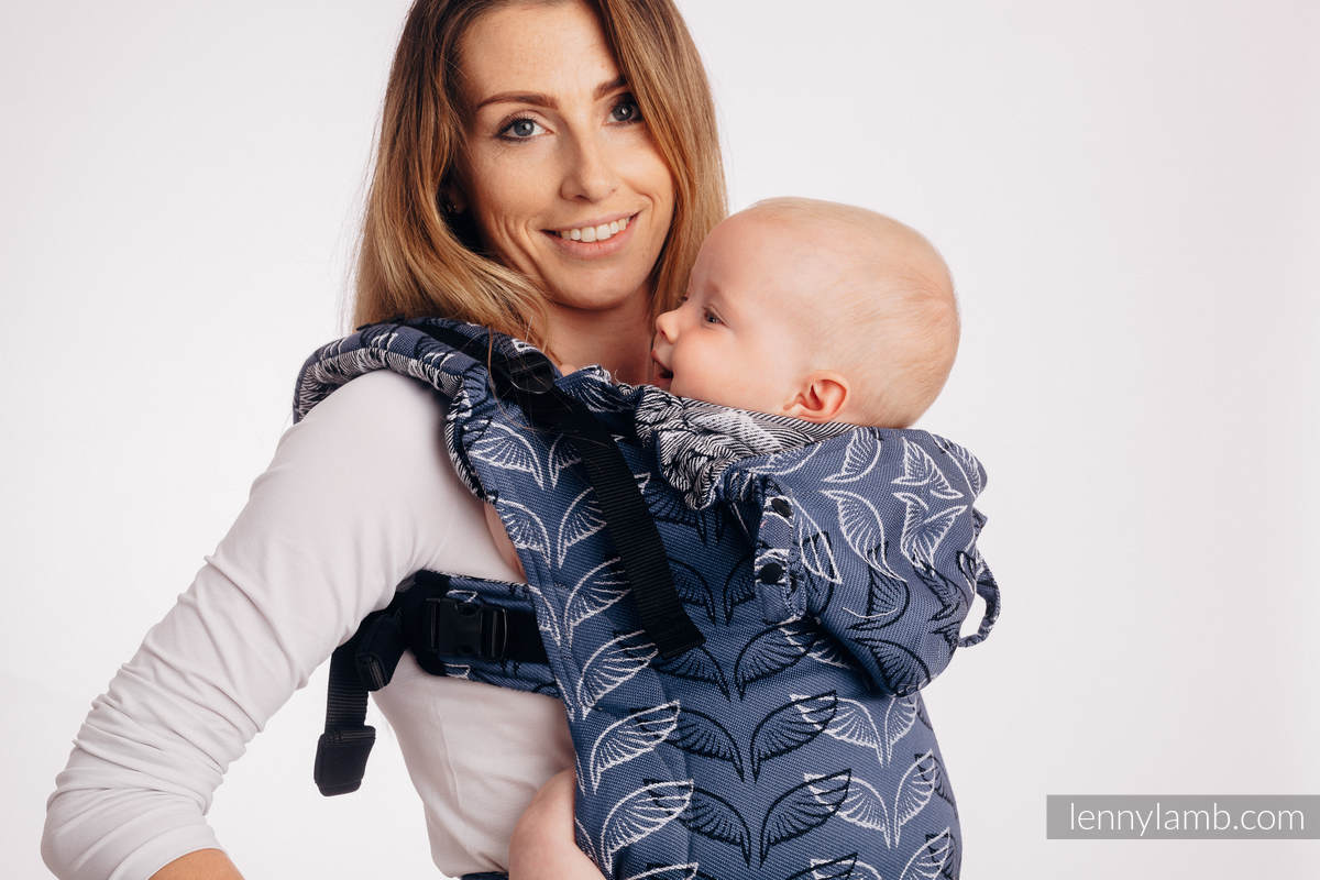 LennyGo Mochila ergonómica, talla bebé, jacquard 100% algodón - ANGEL WINGS #babywearing