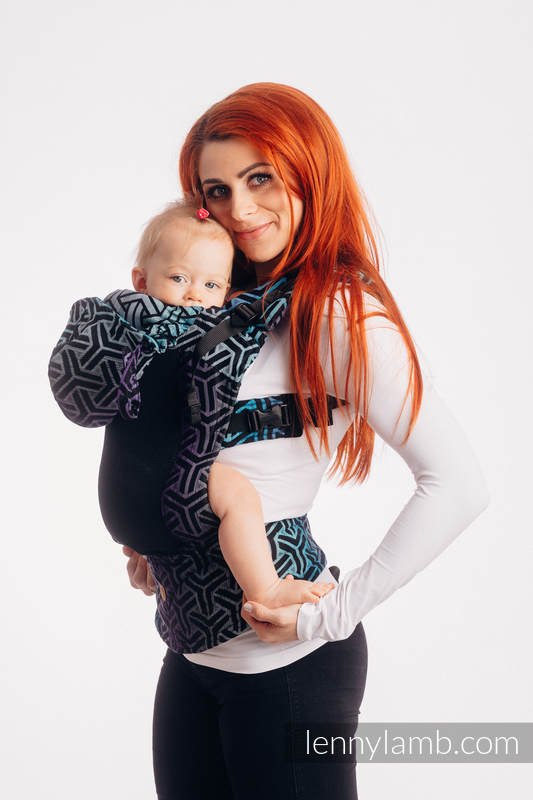 LennyGo Porte-bébé en maille ergonomique, taille bébé, jacquard  86 % coton, 14% polyester - TRINITY COSMOS #babywearing