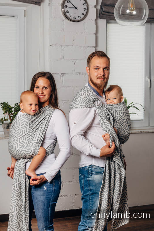 Tragetuch - MOONSTONE, Jacquardwebung (100% Baumwolle) - Größe XL #babywearing