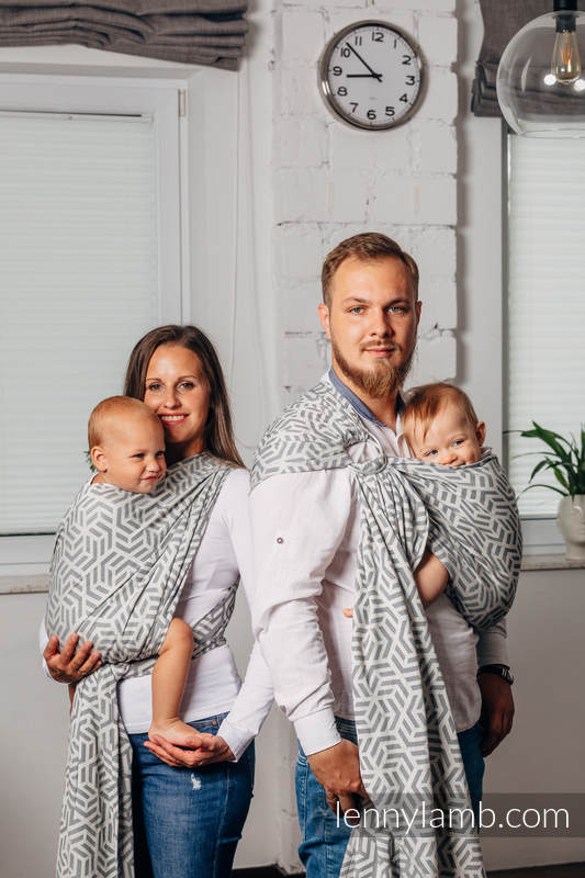Chusta do noszenia dzieci - KSIĘŻYCOWY KAMIEŃ, splot żakardowy (100% bawełna) - rozmiar M (drugi gatunek) #babywearing