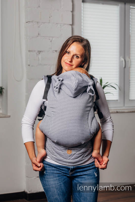 Marsupio Ergonomico LennyGo Linea Basic, misura Baby, tessitura tessera, 100% cotone - SELENITE #babywearing