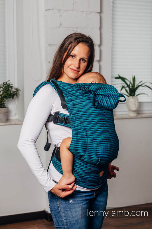 LennyGo Porte-bébé ergonomique de la gamme de base - TANZANITE, taille bébé, tessera, 100% coton   #babywearing