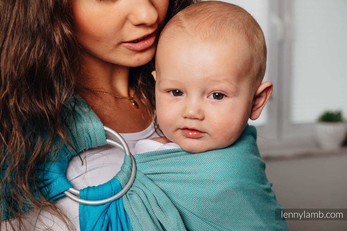 Bandolera de anillas Línea Básica - LABRADORITE - 100% algodón,  tejido de sarga cruzada - con plegado simple - standard 1.8m (grado B) #babywearing