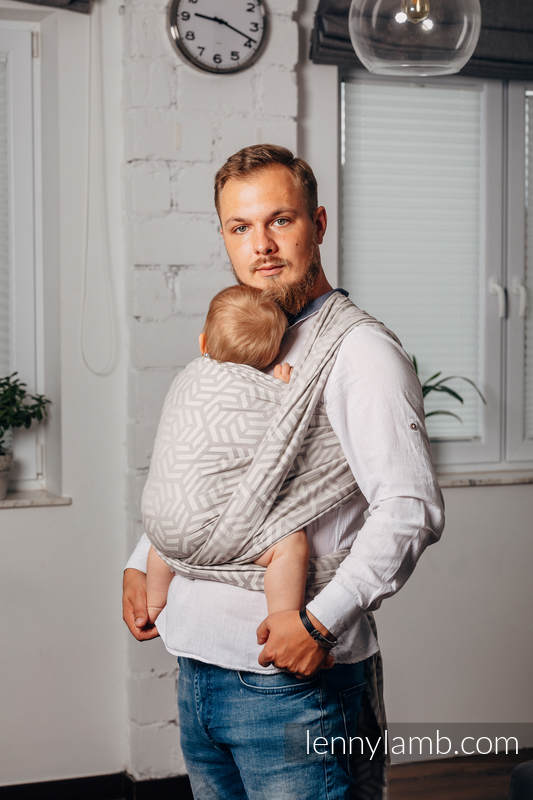 Chusta do noszenia dzieci - ALABASTER, splot żakardowy (100% bawełna) - rozmiar S (drugi gatunek) #babywearing