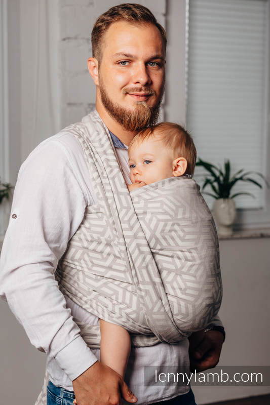 Basic Line Baby Sling - ALABASTER, Jacquard Weave, 100% cotton, size M (grade B) #babywearing