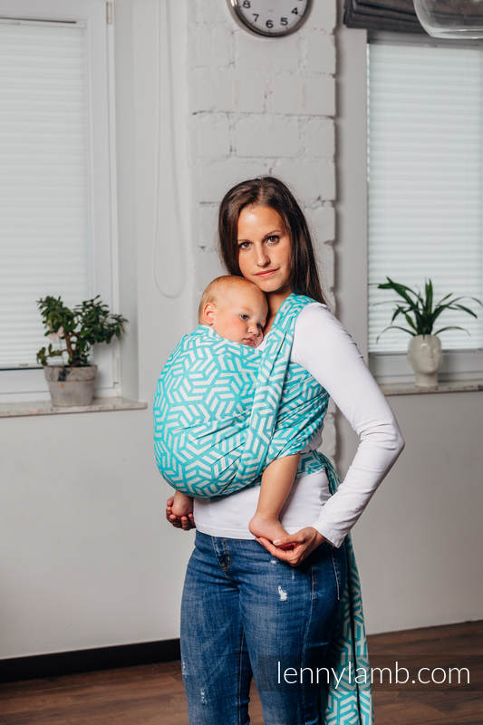Basic Line Baby Sling - APATITE, Jacquard Weave, 100% cotton, size L #babywearing