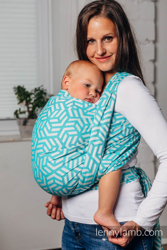 Chusta do noszenia dzieci - APATYT, splot żakardowy (100% bawełna) - rozmiar XS #babywearing