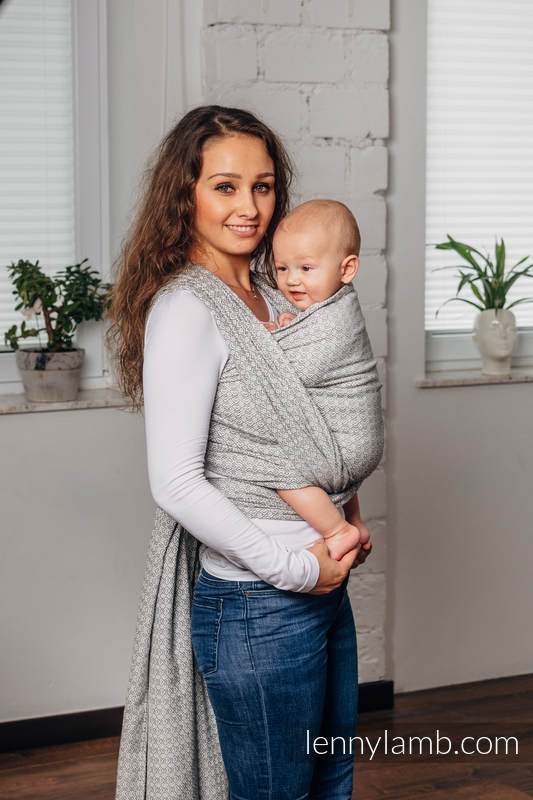 Chusta do noszenia dzieci - LITTLELOVE - LARVIKIT, splot żakardowy (100% bawełna) - rozmiar XS #babywearing