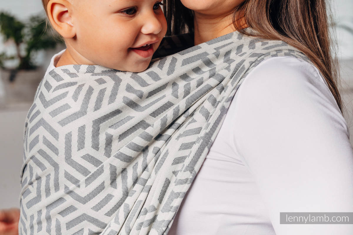 Chusta do noszenia dzieci - KSIĘŻYCOWY KAMIEŃ, splot żakardowy (100% bawełna) - rozmiar S #babywearing