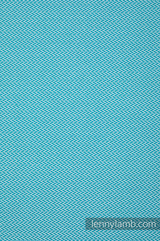 Fular Línea Básica, tejido Herringbone (100% algodón) - LITTLE HERRINGBONE TURQUOISE - talla S #babywearing