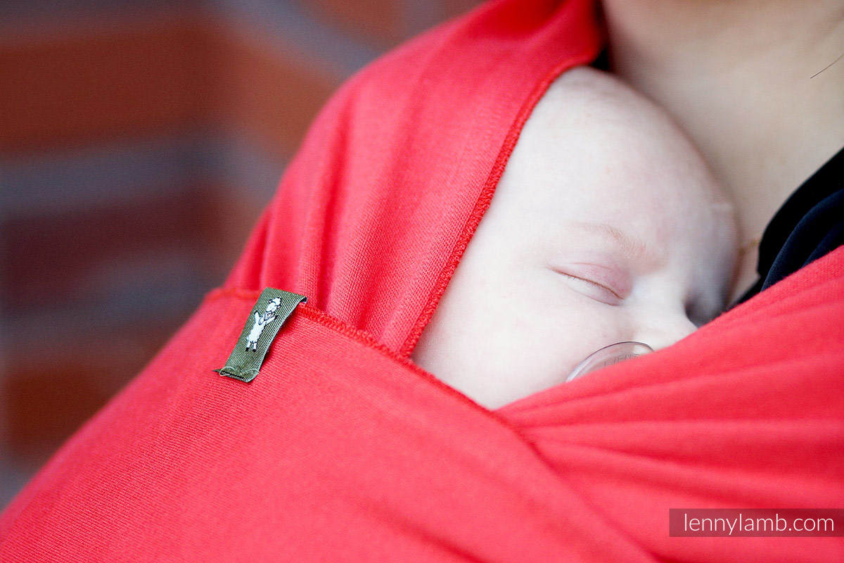 Chusta do noszenia dzieci, elastyczna - Rubinowa - rozmiar M #babywearing