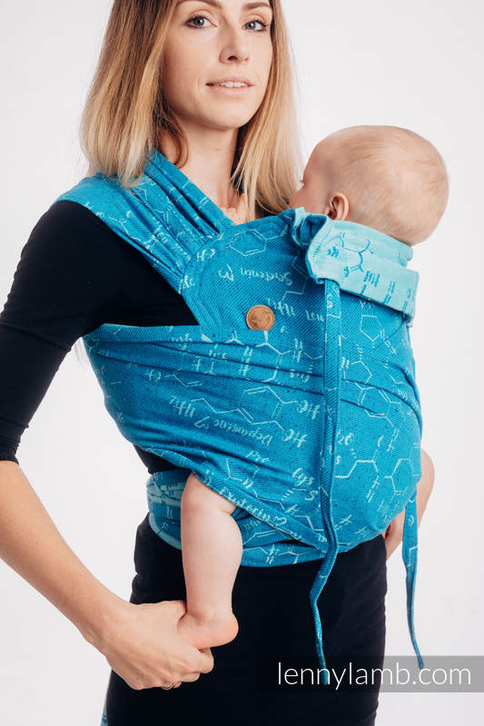 WRAP-TAI carrier toddler with hood/ jacquard twill (72% cotton, 28% silk) - LOVE HORMONES - LOVE OCEAN #babywearing