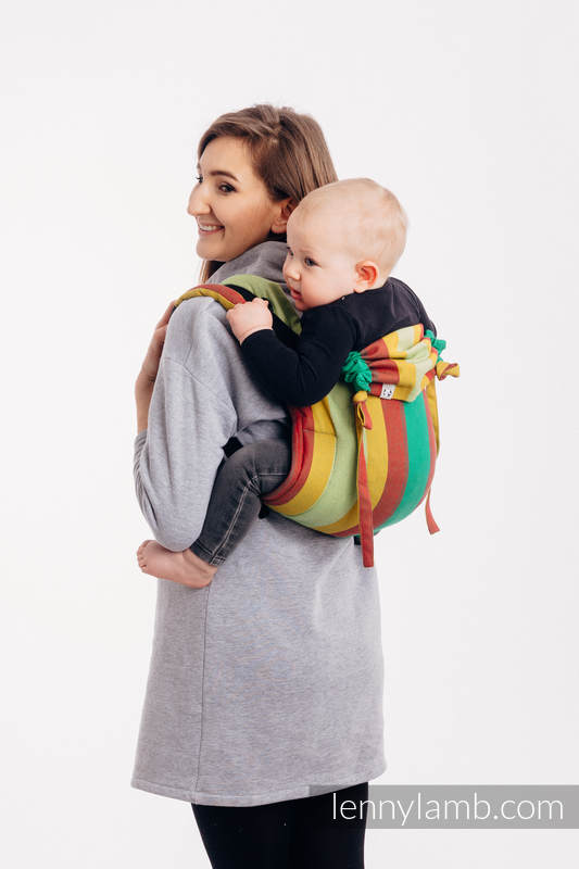 Lenny Buckle Onbuhimo baby carrier, toddler size, broken-twill weave (100% cotton) - INDIAN SUMMER #babywearing