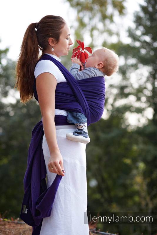Chusta do noszenia dzieci, tkana splot skośno-krzyżowym - Lilak - rozmiar XS (drugi gatunek) #babywearing