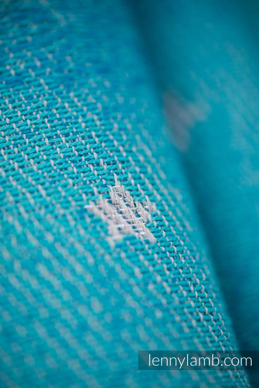 Baby Wrap, Jacquard Weave (96% cotton, 4% metallised yarn) - TWINKLING STARS - PERSEIDS - size XL #babywearing