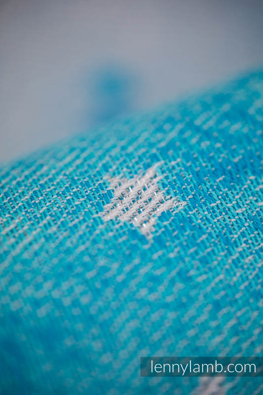 Fular, tejido jacquard (96% algodón, 4% hilo metalizado) - TWINKLING STARS - PERSEIDS - talla XS #babywearing