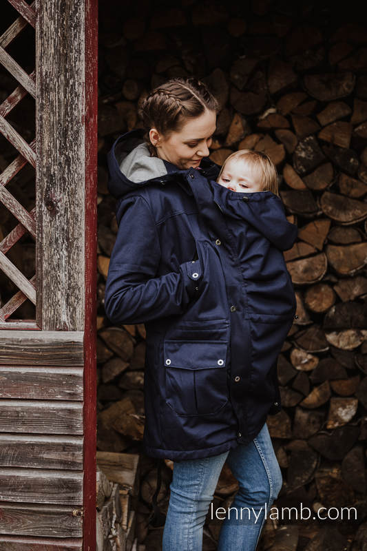Parka de portage - Bleu Marine et Choice - taille 6XL #babywearing