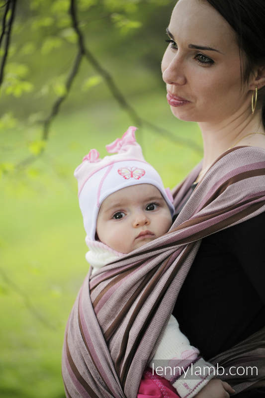 Baby Sling, Broken Twill Weave - Stuffed Chocolate - size L #babywearing