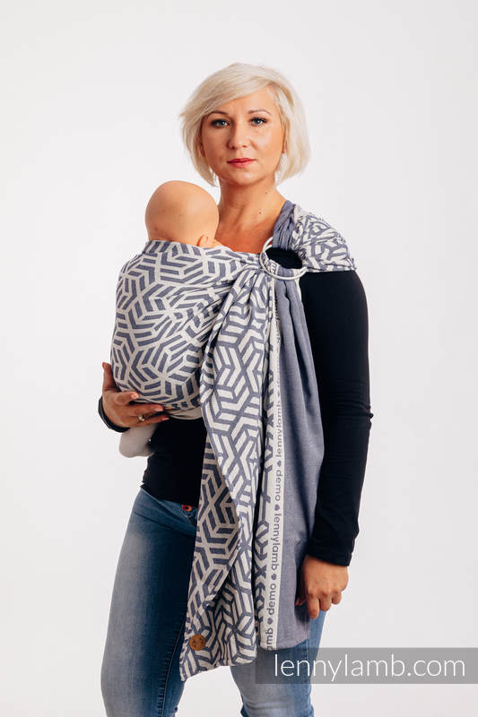 Sling, jacquard (100% coton) con plegado simple -  VERSION POUR USAGE PROFESSIONNEL - CHERISH 1.0 - long 2.1m #babywearing