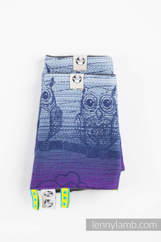 Drool Pads & Reach Straps Set, (60% cotton, 40% polyester) - BUBO OWLS - DUSK #babywearing