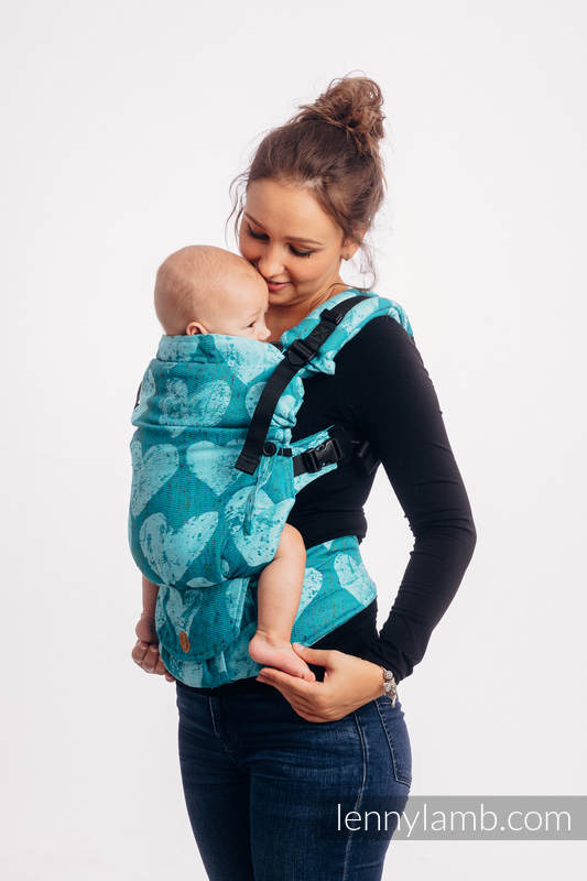 LennyUpGrade Carrier, Standard Size, jacquard weave (80% cotton, 20% silk) - LOVKA - FLOW #babywearing