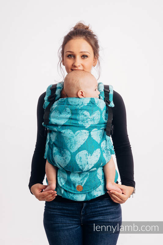 Mochila LennyUpGrade, talla estándar, tejido jaqurad (80% algodón, 20% seda) - LOVKA - FLOW #babywearing