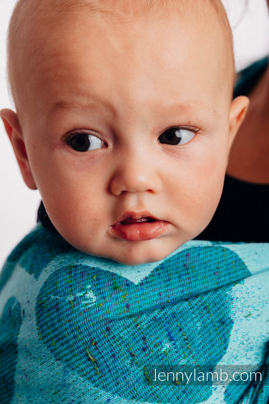 Żakardowa chusta do noszenia dzieci, (80% bawełna, 20% jedwab) - LOVKA - FLOW - rozmiar XS #babywearing