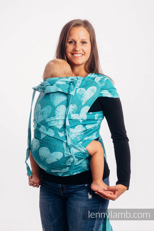WRAP-TAI carrier Mini with hood/ jacquard twill (80% cotton, 20% silk) - LOVKA - FLOW #babywearing
