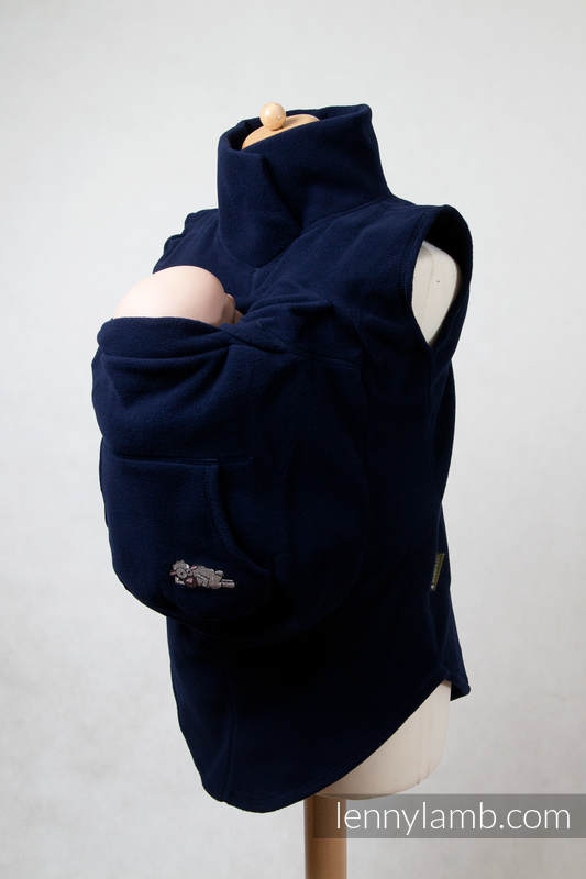 Fleece Babywearing Vest - size L - Navy Blue #babywearing
