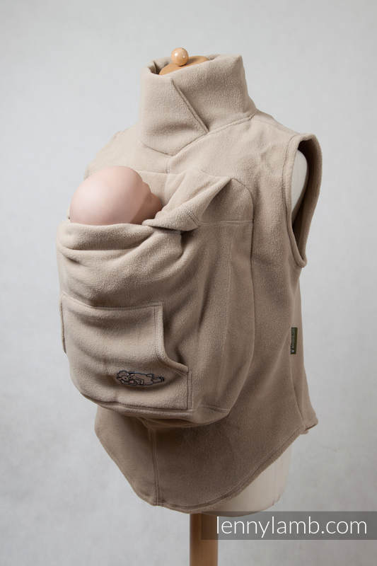 Fleece Babywearing Vest - size L - Caffe Latte #babywearing
