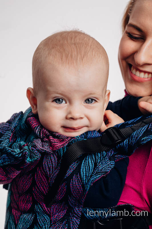 LennyGo Ergonomic Carrier, Toddler Size, jacquard weave 100% cotton - TANGLED IN LOVE #babywearing
