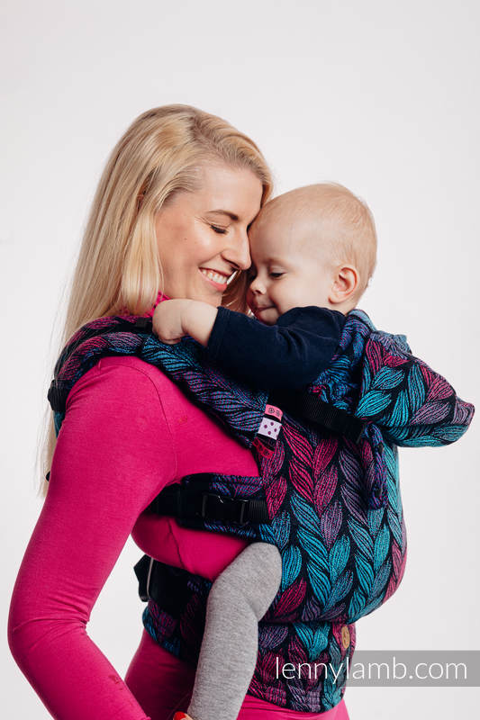 LennyGo Ergonomic Carrier, Baby Size, jacquard weave 100% cotton - TANGLED IN LOVE #babywearing