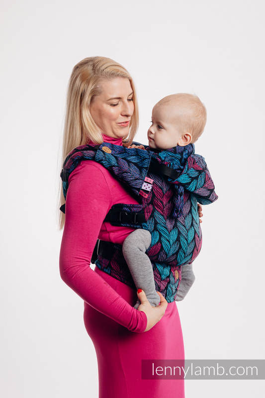 Marsupio Ergonomico LennyGo, misura Toddler, tessitura jacquard 100% cotone - TANGLED IN LOVE #babywearing