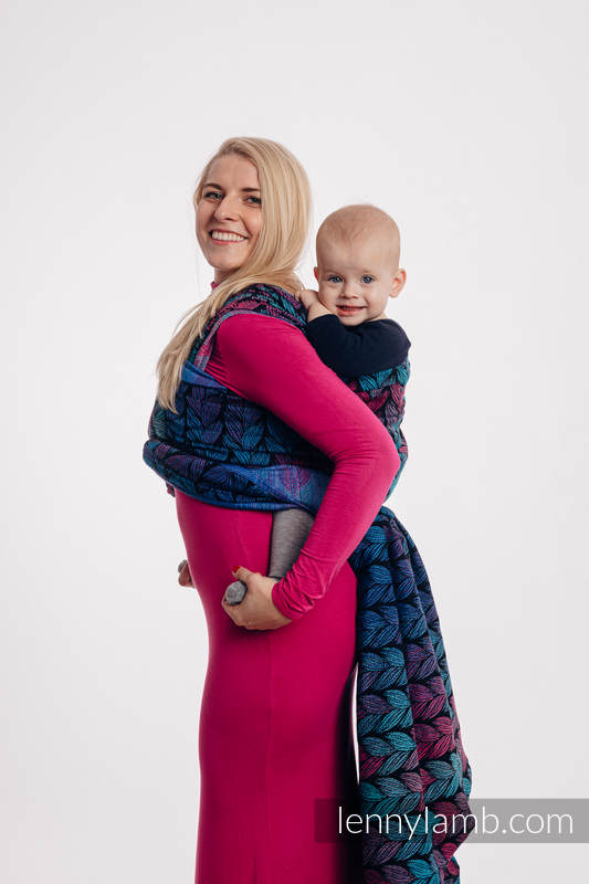 Tragetuch, Jacquardwebung (100% Baumwolle) - TANGLED IN LOVE - Größe XS #babywearing