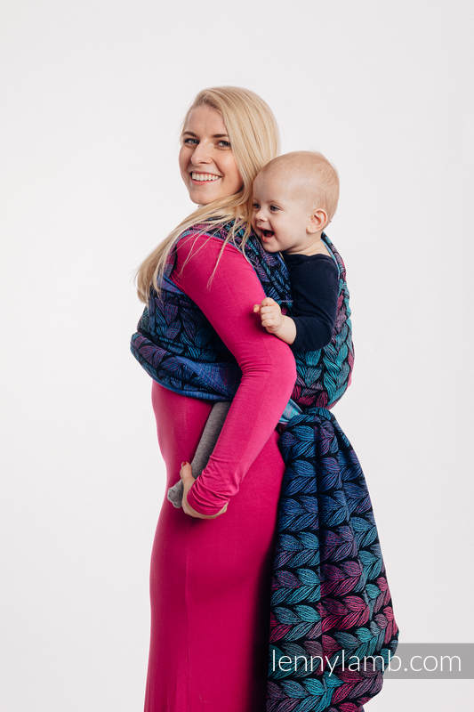 Żakradowa chusta do noszenia dzieci, 100% bawełna - ZAPLĄTANI W MIŁOŚĆ - rozmiar XL #babywearing