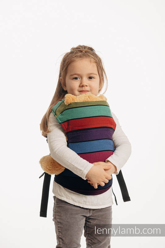 Doll Carrier made of woven fabric, 100% cotton - CAROUSEL OF COLORS #babywearing