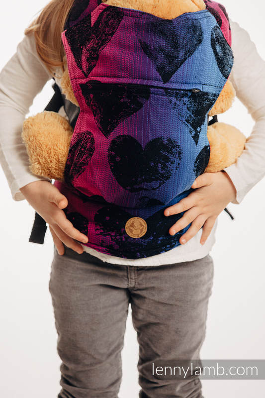 Puppentragehilfe, hergestellt vom gewebten Stoff (100% Baumwolle) - LOVKA PINKY VIOLET #babywearing