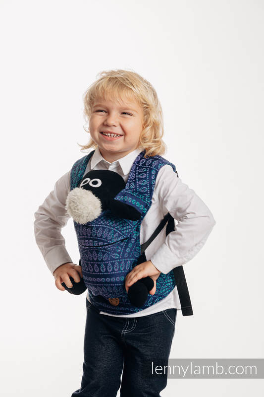 Doll Carrier made of woven fabric, 100% cotton - PEACOCK’S TAIL - PROVANCE  #babywearing