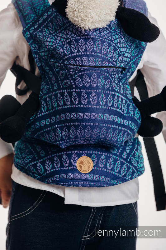 Mochila portamuñecos hecha de tejido, 100% algodón - PEACOCK’S TAIL - PROVANCE  #babywearing