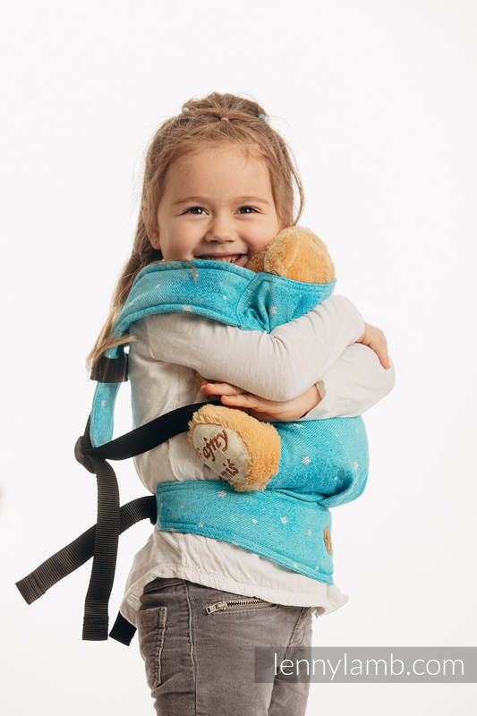 Doll Carrier made of woven fabric, 96% cotton, 4% metallised yarn - TWINKLING STARS - PERSEIDS #babywearing