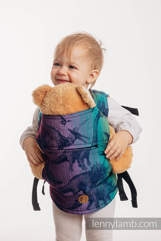 Mochila portamuñecos hecha de tejido, 100% algodón - JURASSIC PARK - NEW ERA #babywearing