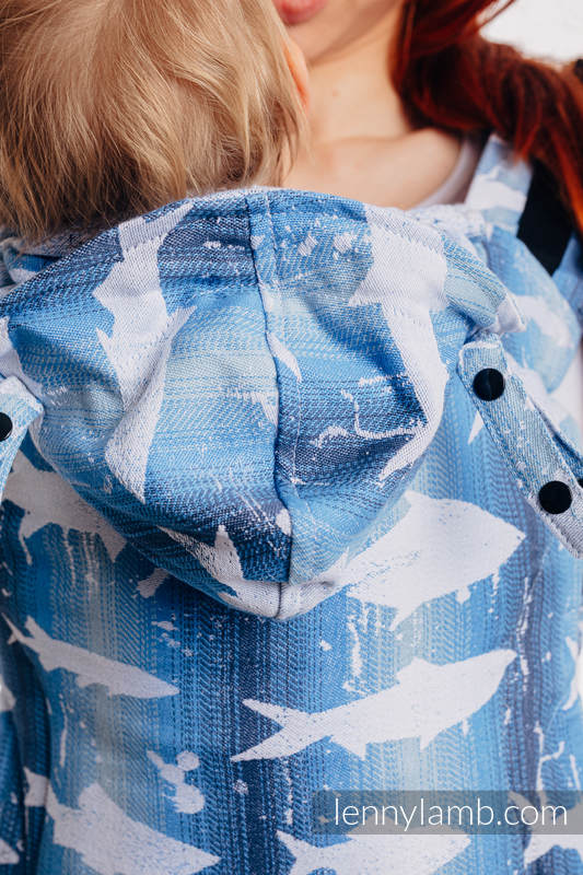 LennyGo Porte-bébé ergonomique, taille toddler, jacquard 100 % coton - FISH'KA - BIG BLUE #babywearing