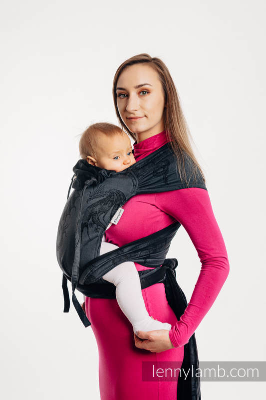 WRAP-TAI mini avec capuche, jacquard/ 100% coton / DRAGON - DRAGONWATCH #babywearing