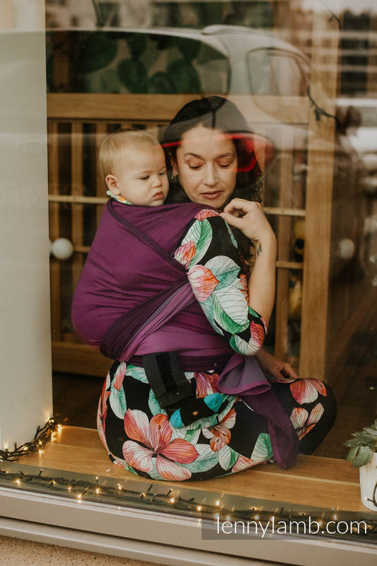 Chusta tkana, splot jodełkowy, (100% bawełna) - NOVA - MAŁA JODEŁKA AMELIA - rozmiar M #babywearing