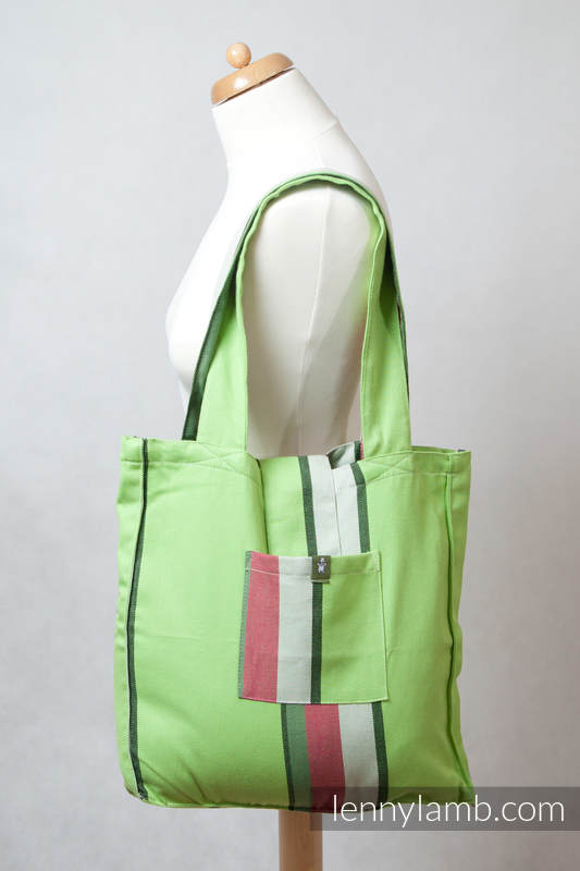 Shoulder bag (made of wrap fabric) - Lime & Pistachio - standard size 37cmx37cm #babywearing
