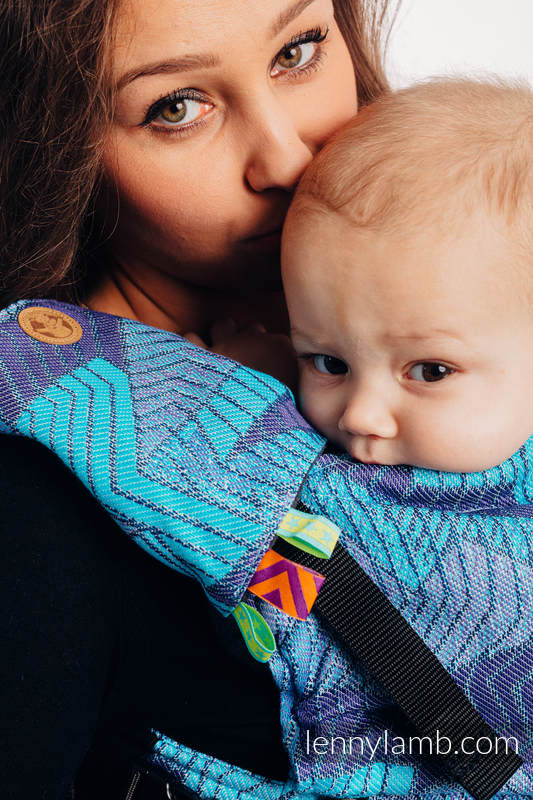 LennyUpGrade Carrier, Standard Size, jacquard weave 100% cotton - PRISM - BLUE RAY #babywearing