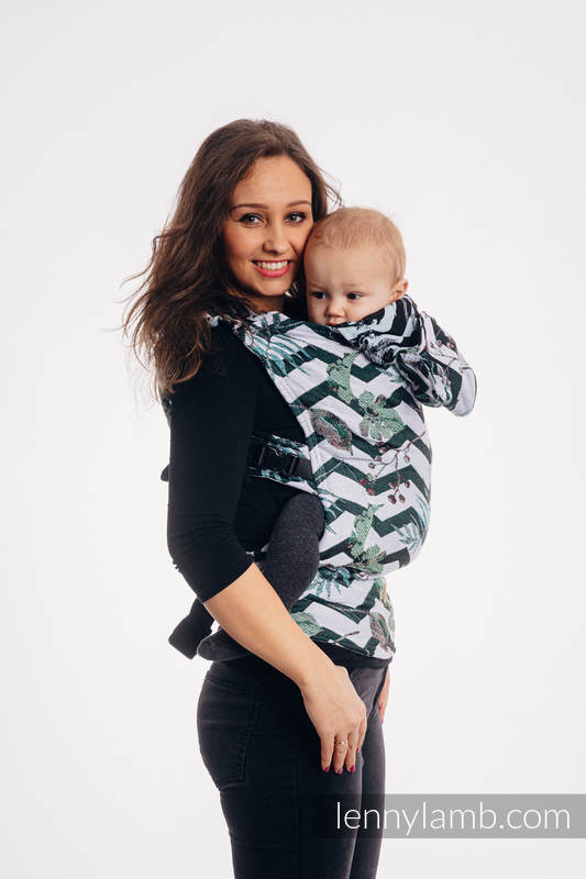 LennyGo Porte-bébé ergonomique, taille bébé, jacquard 100% coton, ABSTRACT  #babywearing