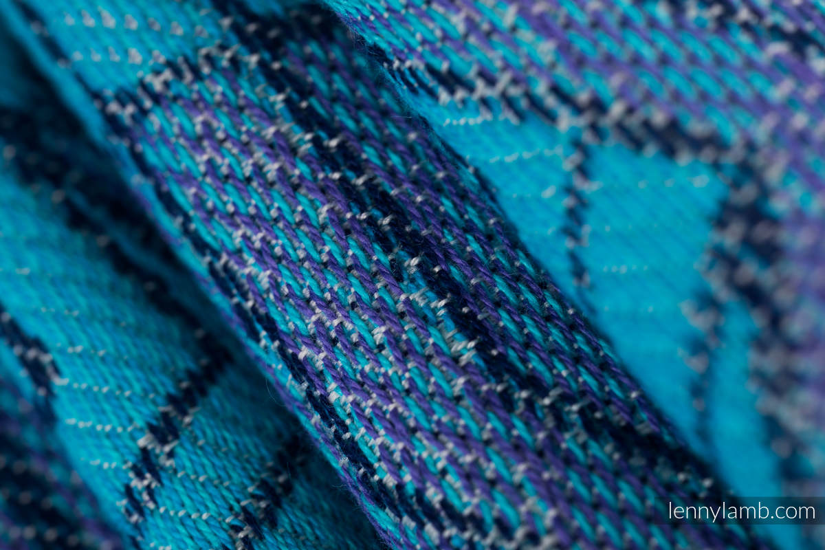 Fascia portabebè, tessitura Jacquard (100% cotone) - PRISM - BLUE RAY - taglia XL #babywearing