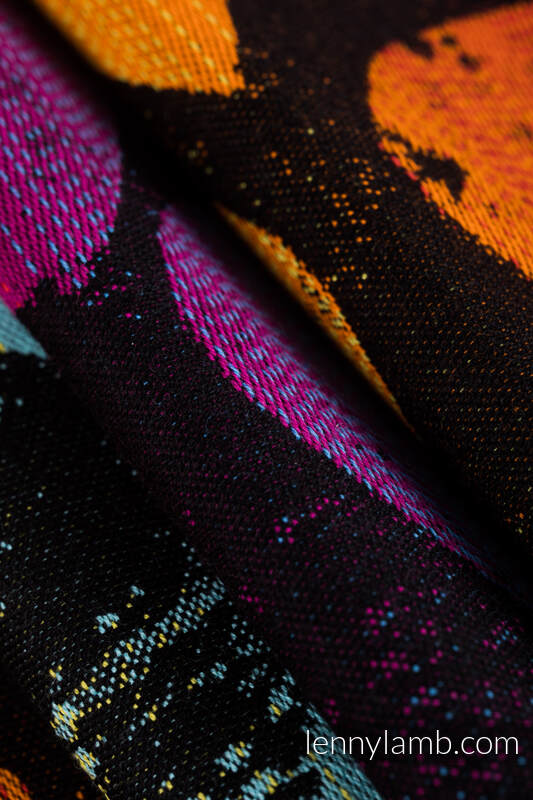Sac à bandoulière en retailles d’écharpes (100 % coton) - LOVKA RAINBOW DARK - taille standard 37 cm x 37 cm #babywearing