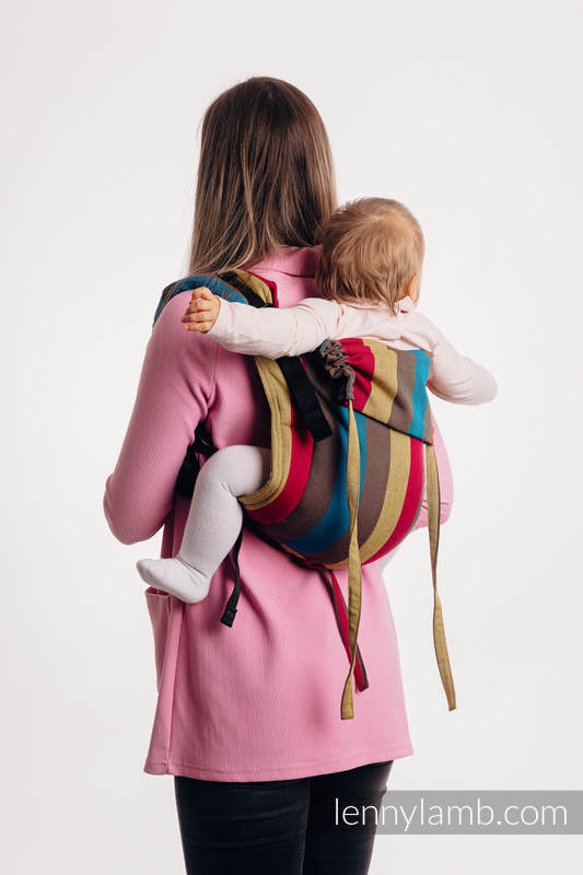 Nosidło Klamrowe ONBUHIMO z tkaniny skośno-krzyżowej (100% bawełna), rozmiar Toddler - LEŚNA ŁĄKA #babywearing